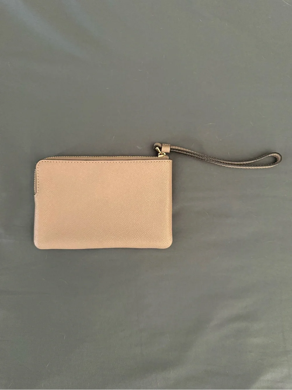 Coach Tan Leather Wristlet Pouch